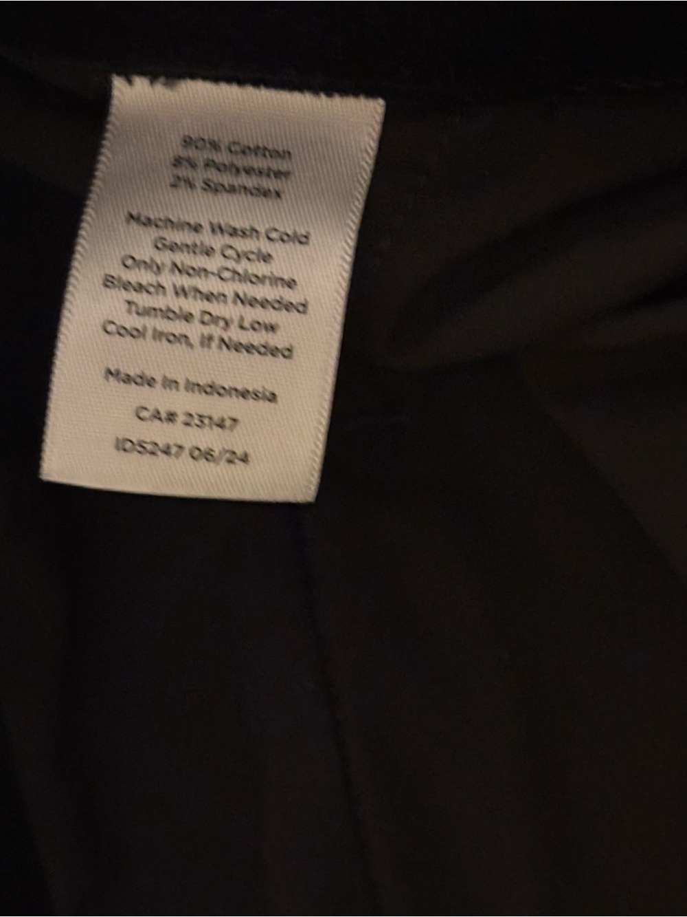 Talbots Black Velveteen Wide Leg Pants 14P Petite High Rise Trousers - Picture 4 of 4